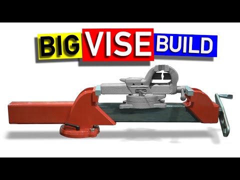 Making A Big 16” Vise from Tube and Plate.