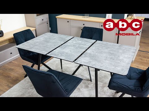 Set Masă Living Extensibilă KJT546 Gri cu 4 Scaune Tapițate KJC356 Verzi 1