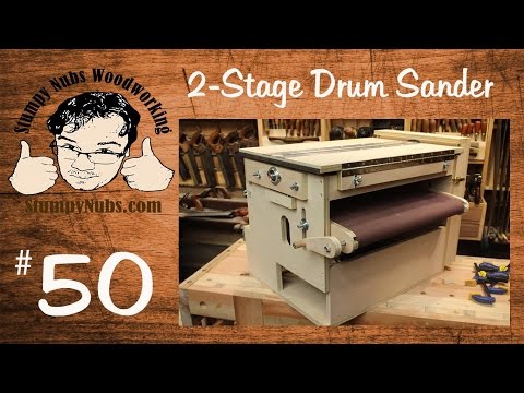 SNW50- Homemade TWO STAGE drum sander with Sand Flea and feed belt features