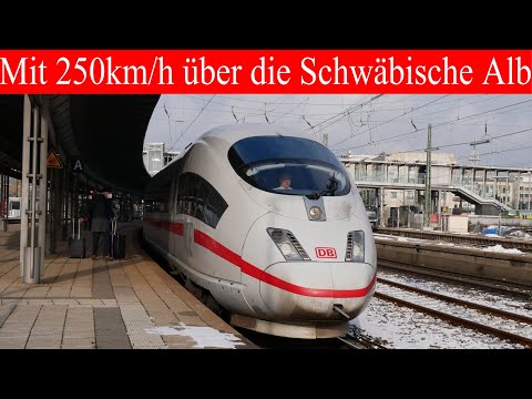 ICE3: Mitfahrt über die NBS Wendlingen-Ulm | mit Tempo 250km/h über die Schwäbische Alb | Zügig20