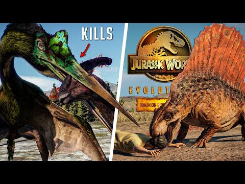 SOME OF THE BEST DOMINION DLC ANIMATIONS!! FIGHTS, KILLS, INTERACTINGS! - Jurassic World Evolution 2