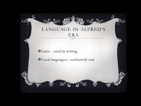 King Alfred and the West Saxon language