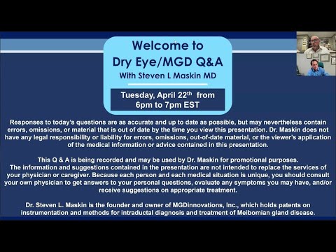 04.22.2025 | Dry Eye Disease and MGD Q&A with Dr. Maskin