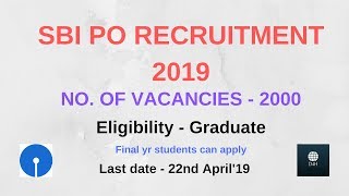 SBI PO Recruitment 2019