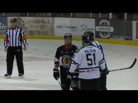 Rudesse en fin de match David Lacroix et Danick Malouin