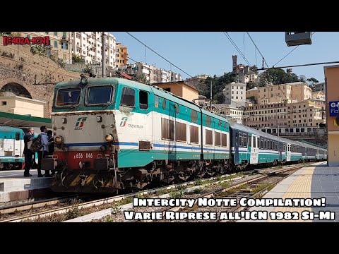 Intercity Notte Compilation! Varie Riprese all'ICN 1982 Siracusa - Milano con E402B, E403 & E656!