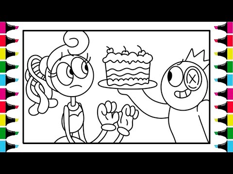 Mommy Long Legs Coloring Pages | Blue Poppy Playtime | Elektronomia - Close To You