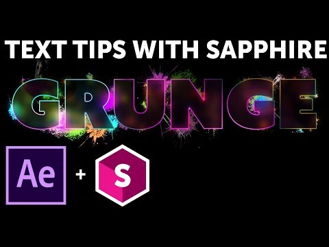 Text Tricks in Sapphire for Adobe After Effects