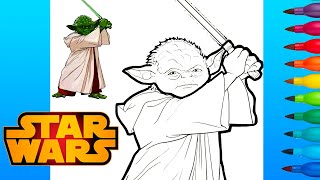 How To Color STAR WARS - Yoda | Colored with Markers #ColorGoArt