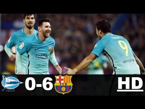 Alaves vs FC Barcelona 0-6 All Goals and Highlights with English Commentary 2016-17
