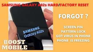 Samsung Galaxy A02s Hard Reset boost mobile | Galaxy A02s Factory Reset | Remove Pin Pattern lock