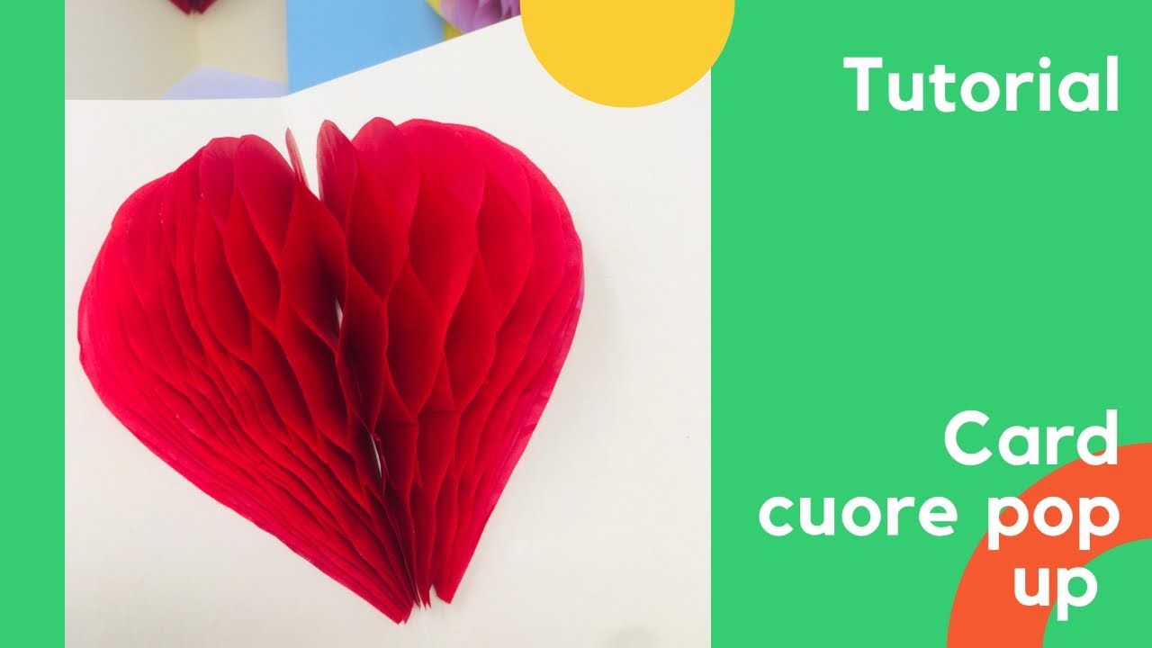 Card Biglietto Festa della Mamma con cuore POP UP in carta nido d'ape-Mother's Day Card DIY-TUTORIAL
