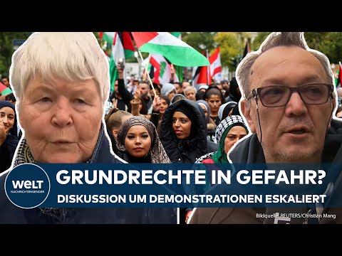 DEUTSCHLAND: Hamas-Massaker – Sollten propalästinensische Demonstrationen verboten werden?