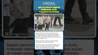 Gubernur Aceh Banjir Pujian karena Sepatu Penuh Lumpur saat Jemput Presiden Prabowo di Bandara