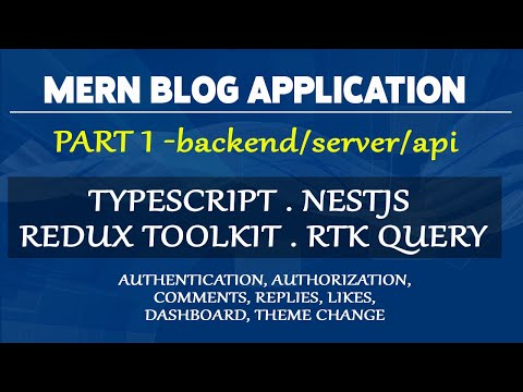 Simple mern blogsite - with typescript,  nestjs,  redux toolkit & rtk query. Part 1 - backend/server