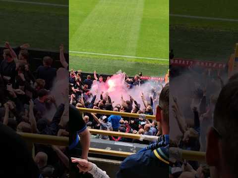 Club Brügge fans burning Royal Antwerp Banderol 21.5.2023