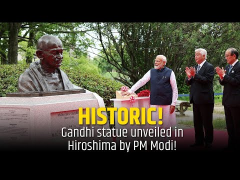 HISTORIC! Gandhi statue unveiled in Hiroshima by PM Modi!