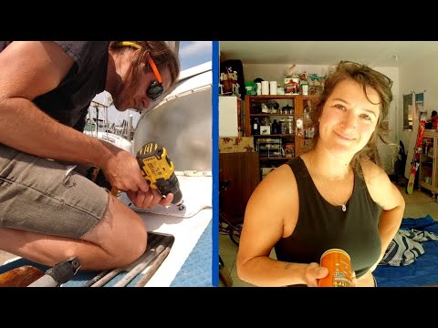 Offshore Prep! Sailboat Dodger Repair, New Cushions, Radio Install, Oil Change and more! | Ep. 49