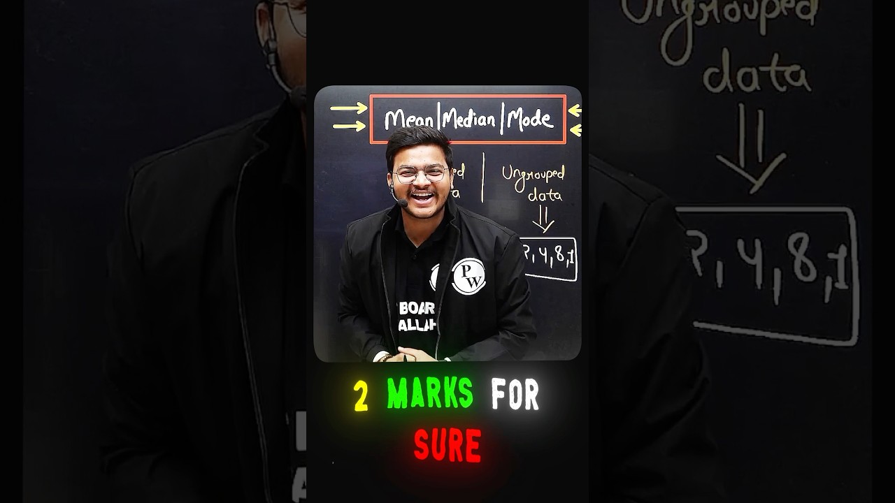 Master Mean, Median, Mode in 1 Minute! 📊🚀 #QuickMaths #Statistics #Class10