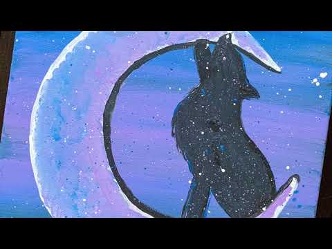 The Moonlight Journey | Acrylic Painting | Painting for Beginners