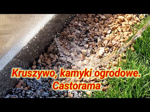 Kruszywo ogrodowe, kamyki z castoramy. Obsypywanie szklarni z poliwęglanu aby nie wchodziło zielsko