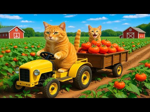 Mama Cat Falls While Harvests Tomatoes Little Hero Kitten Takes to Hospital and Cooks to Heal Her 🐱