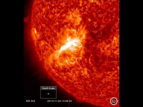 Beautiful M class Solar Flare 06Nov13 With Adele-Set Fire to the Rain