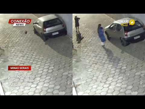 Vídeo: Carro liga sozinho ao lado de cemitério e vídeo viraliza.