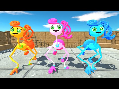 MOMMY LONG LEG FAMILY DEATH CLIMB - Animal Revolt Battle Simulator