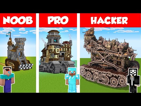 WiederDude - Minecraft NOOB vs PRO vs HACKER: HOUSE ON WHEELS BUILD CHALLENGE in Minecraft / Animation