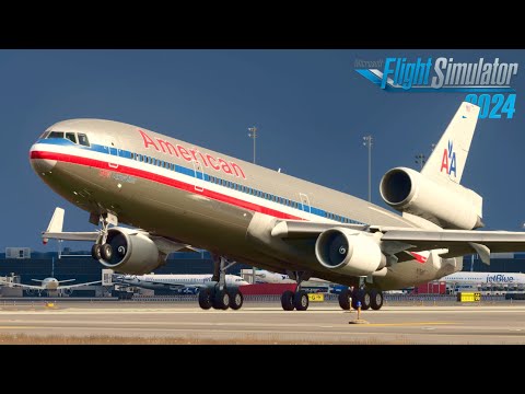 Flight Simulator: American MD-11 | New York - San Francisco | MSFS 2024 Full Flight