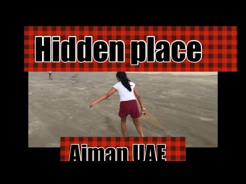 Hidden open beach in Ajman