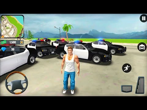 US POLICE HELICOPTER AND DRIVING OPEN WORLD GAME ANDROID GAMEPLAY