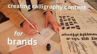 how I create calligraphy content ✍️ my process for Manuscript | Studio Vlog ✨