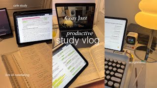 Productive Study Vlog: lots of notetaking, cafe hopping, productive studying, uni study motivation 
