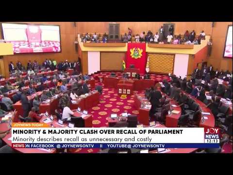 Minority & Majority clash over recall of Parl: Minority describes recall as unnecessary & costly