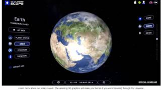 preview picture of video 'الحلقة :2 محاكي 3d بدون برنامج يمكنك من خلاله مشاهدة النظام الشمسي والارض والكواكب'