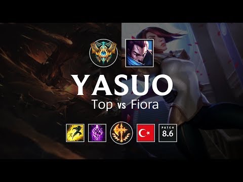 Yasuo Top vs Fiora - TR Challenger Patch 8.6