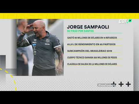 El paso del DT Jorge Sampaoli por Santos de Brasil