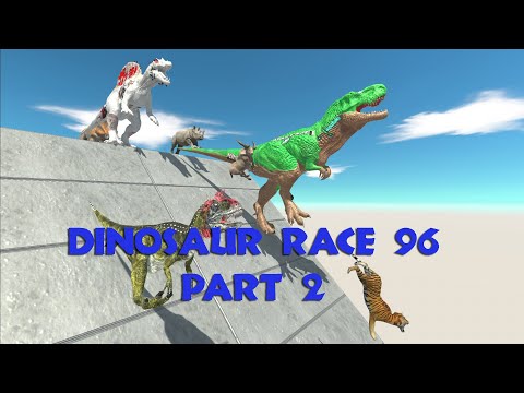DINOSAUR RACE 96 PART 2 | all units race - Animal Revolt Battle Simulator