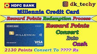 Millennia Credit Card Reward Points Redemption Process | Points Ko Convert Kare CASH me | HDFC Bank