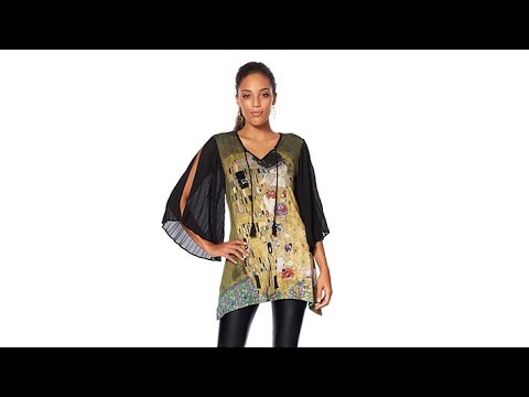 Jamie Gries Collection Artist Series PleatedSleeve Blouse