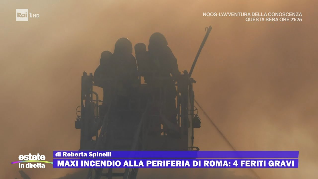 Roma, maxi incendio in periferia - Estate in diretta 22/08/2024