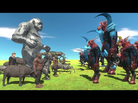 Kozarog War - Dark Team VS Kozarog The Demon of Evolution - Animal Revolt Battle Simulator