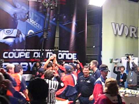ITSF NANTES 2009 BABYFOOT WORLD CUP FINALE USA NETHERLAND LAST GOAL AND VICTORY FOR USA