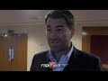 EDDIE HEARN "KELL BROOK IS THE SLIGHT FAVORITE TO FIGHT AMIR KHAN..BUT WE HAVE A LONG WAY TO GO"