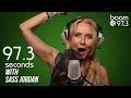 97.3 seconds with Sass Jordan