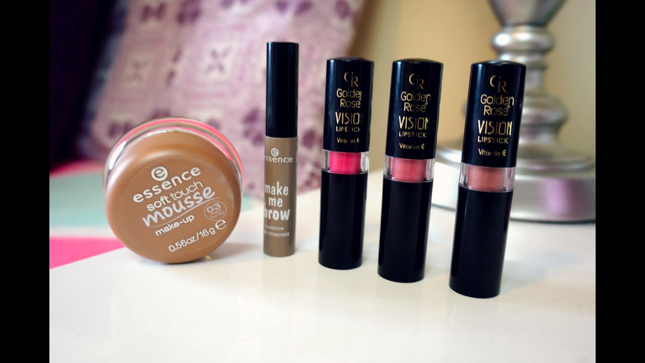 TEST: Essence, Soft Touch Mousse; Essence, Make Me Brow; Golden Rose, Vision Lipstick