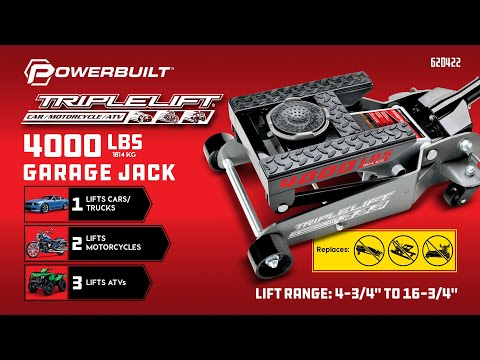 620422 4000 Lbs Powerbuilt Triple Lift floor jack