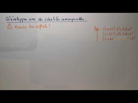 3-ième : Identités remarquables : Développer une expression complexe.